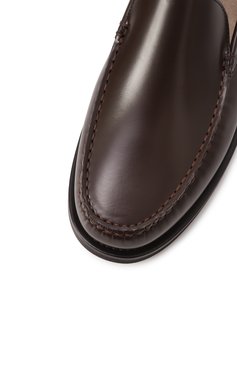 Женские кожаные лоферы BRUNELLO CUCINELLI коричневого цвета, арт. MZVNG2869 | Фото 7 (Драгоценные камни: Проставлено; Каблук высота: Низкий; Мате�риал внутренний: Натуральная кожа; Подошва: Плоская; Материал внешний: Натуральная кожа; Материал сплава: Проставлено)