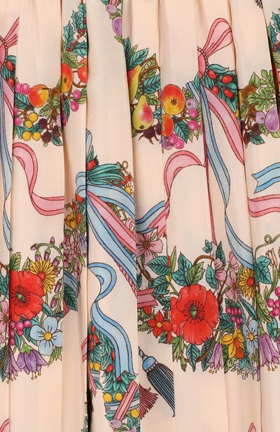 Плиссированная юбка из шелка GUCCI, арт. 554401/ZAAVV, фото 3