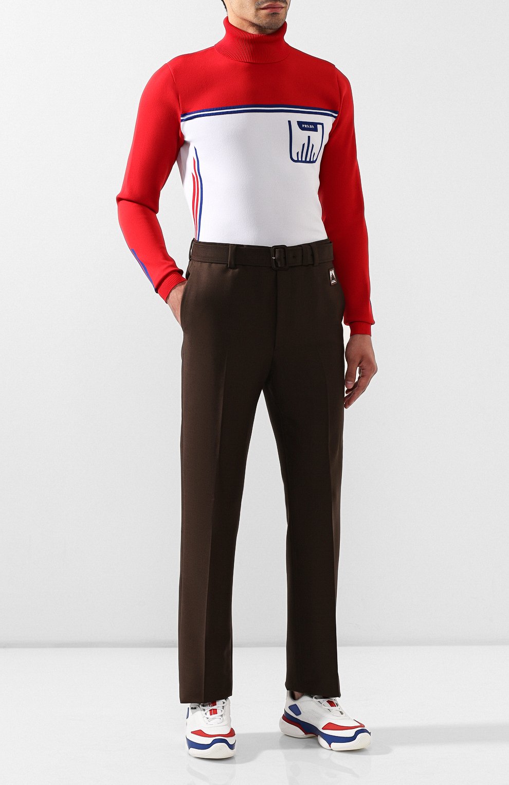 Текстильные кроссовки PRADA, арт. 2EG253-2ODB-F0YGZ, фото 2