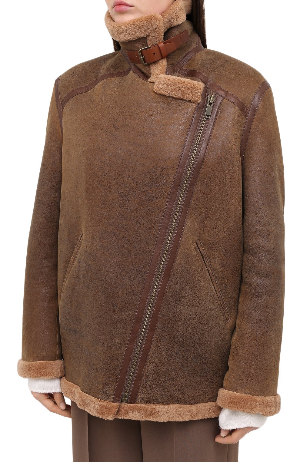 Дубленка ISABEL MARANT ETOILE коричневого цвета по цене 216500 руб., арт. MA0838-20A013E/AZARE, фото 4 Дубленка ISABEL MARANT ETOILE, арт. MA0838-20A013E/AZARE, фото 4