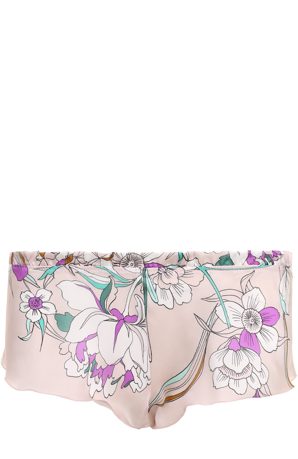 Шелковые мини-шорты с принтом CARINE GILSON, арт. SD0768-A C18, фото 1