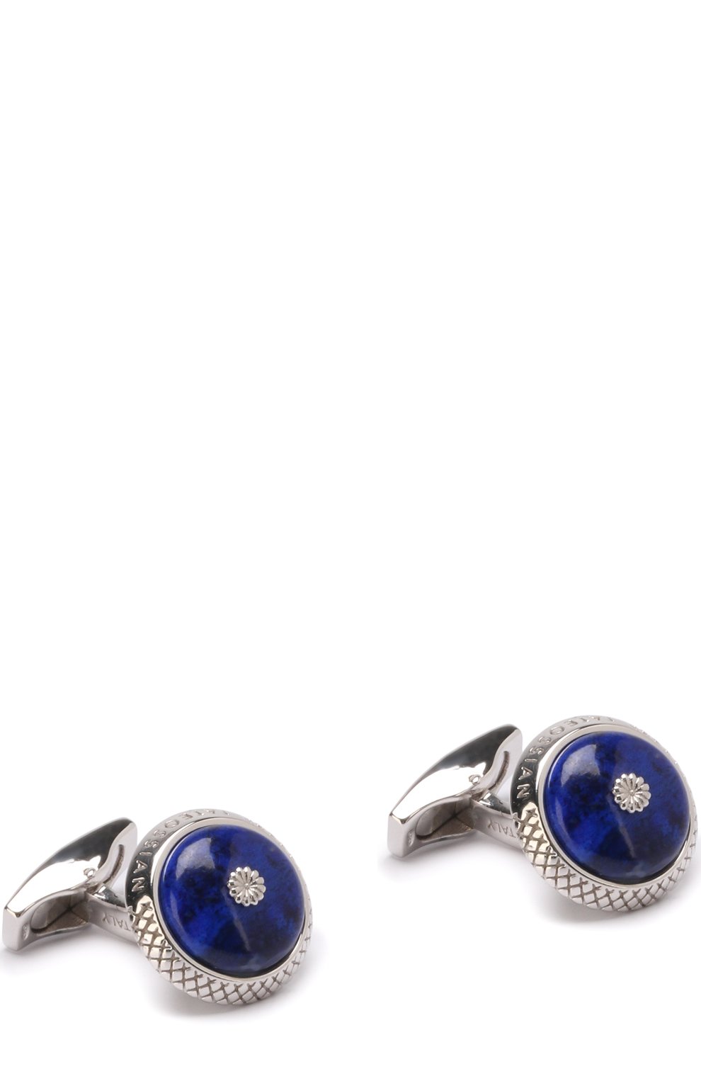 Серебряные запонки TATEOSSIAN синего цвета по цене 43050 руб., арт. CL6031, фото 1 Серебряные запонки TATEOSSIAN, арт. CL6031, фото 1