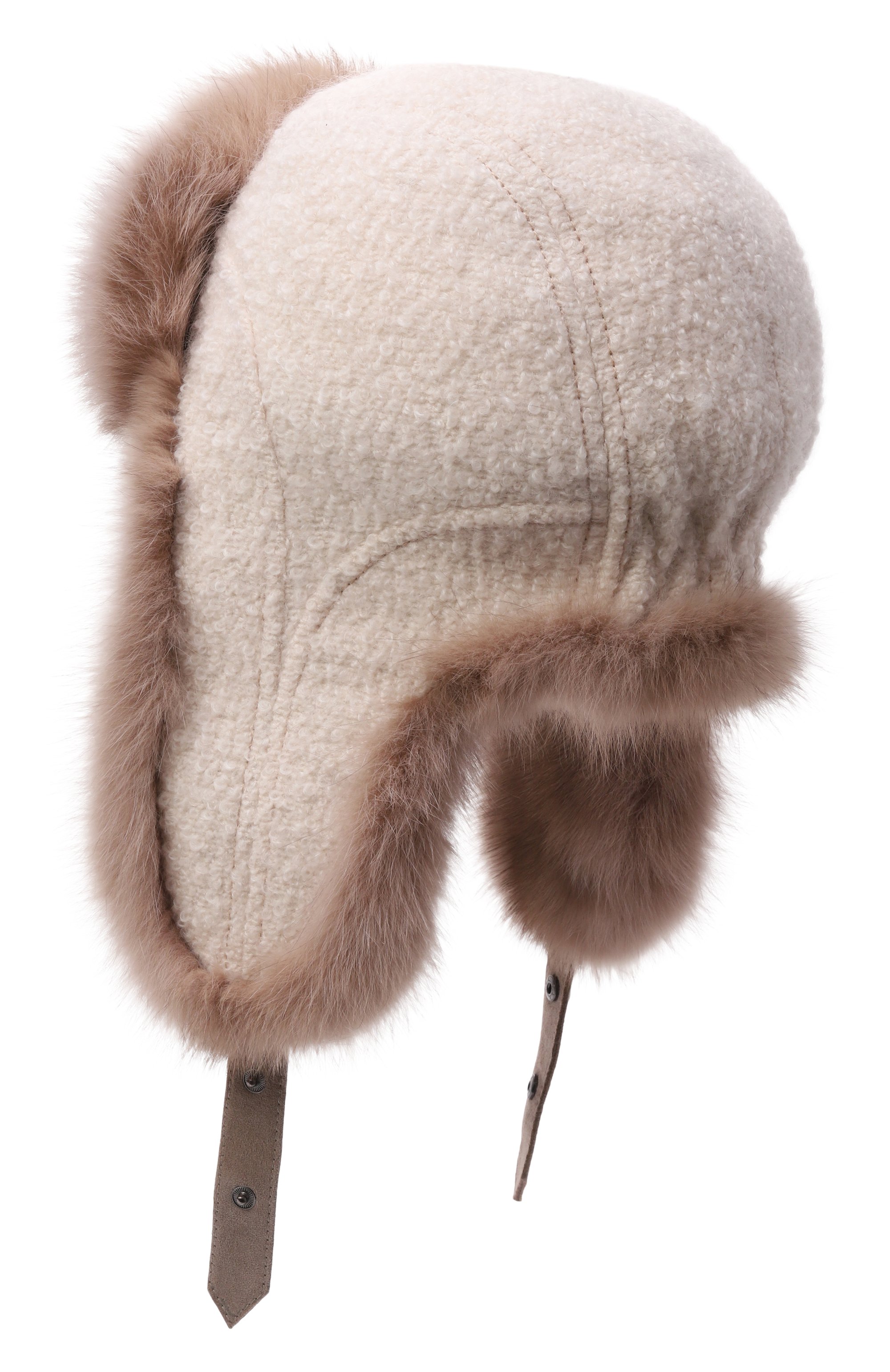 Кашемировая шапка-ушанка star с мехом соболя BLACK SABLE, арт. BS-FHST-DR, фото 2