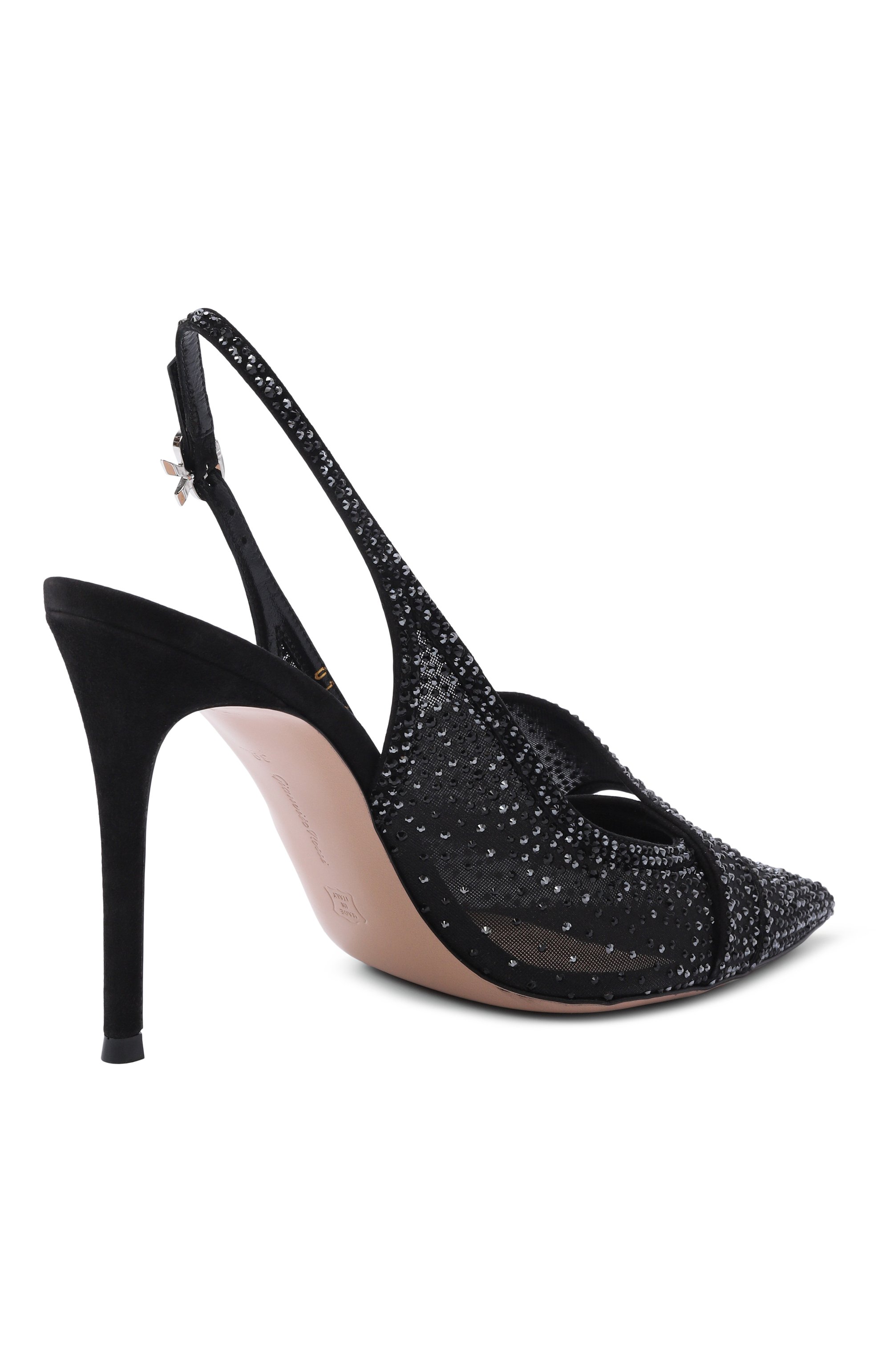 Текстильные туфли crystal 95 GIANVITO ROSSI черного цвета по цене 330000 руб., арт. G95541.95RIC.0XCNENE, фото 5 Текстильные туфли crystal 95 GIANVITO ROSSI, арт. G95541.95RIC.0XCNENE, фото 5