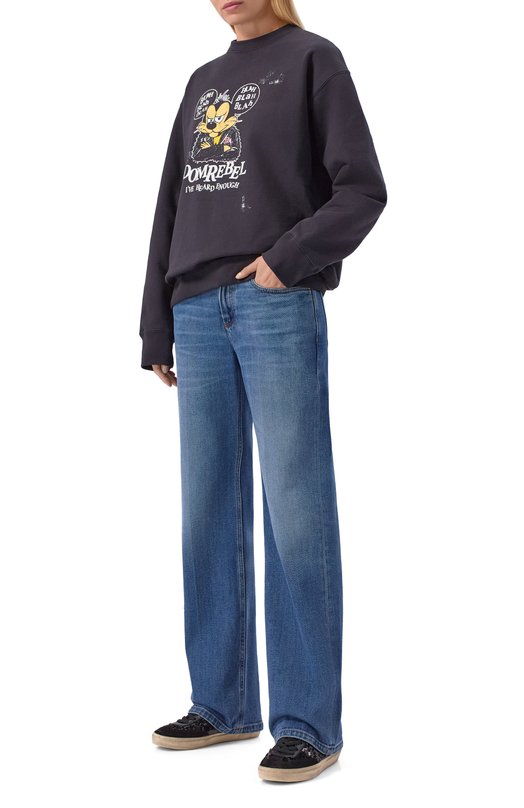 Хлопковый свитшот DOMREBEL BLABLA/SWEATSHIRT Чёрный  BLABLA/SWEATSHIRT Фото 2