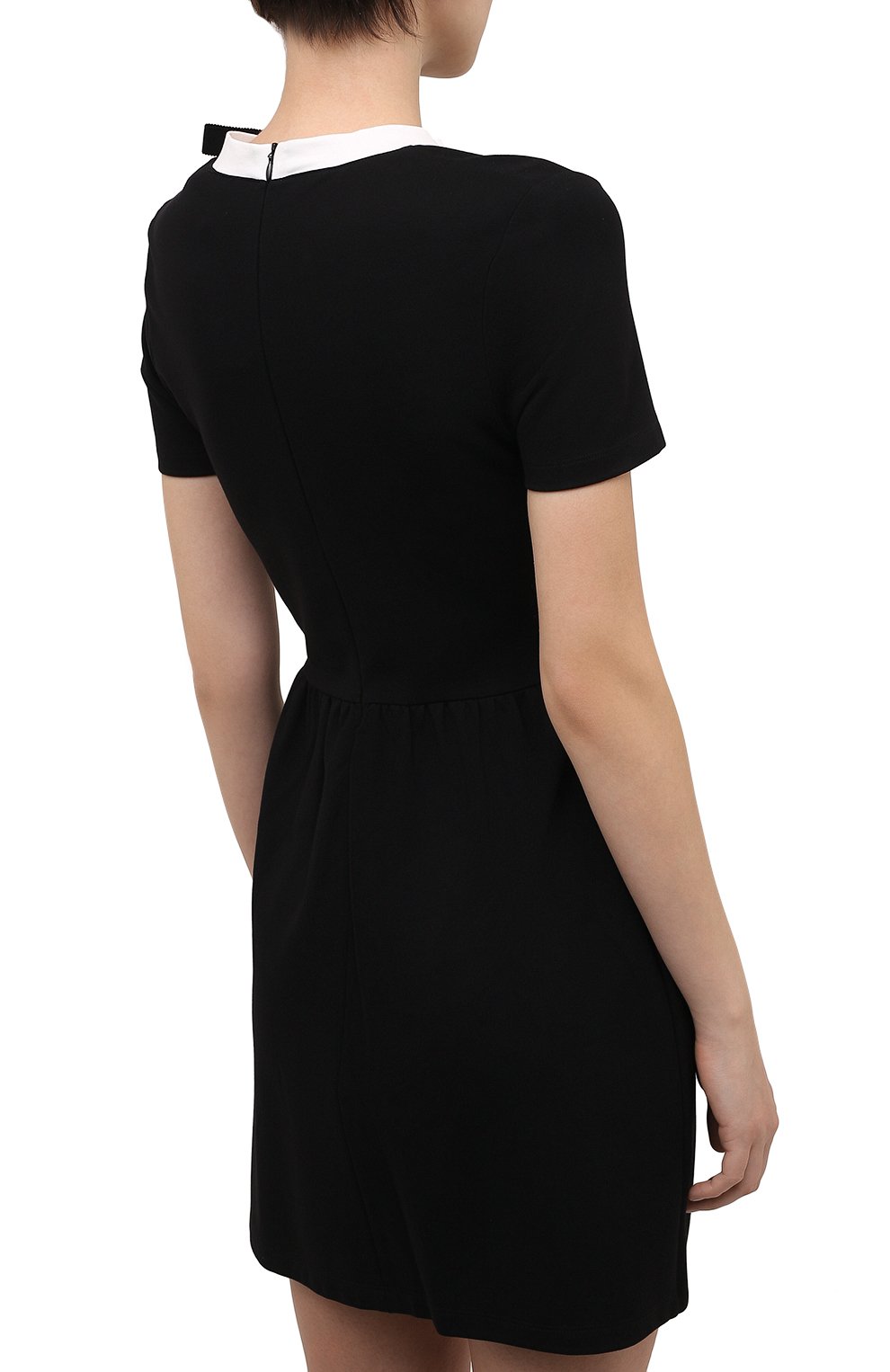 Платье из вискозы REDVALENTINO черного цвета по цене 48400 руб., арт. XR3MJ08X/6DP, фото 4 Платье из вискозы REDVALENTINO, арт. XR3MJ08X/6DP, фото 4