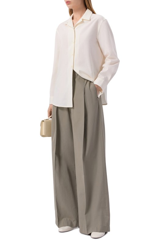 Рубашка из хлопка и шерсти 12 STOREEZ 135305 Кремовый  135305 Фото 2