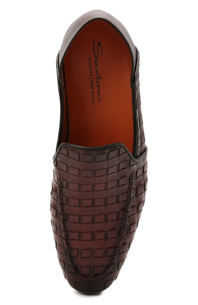 Кожаные лоферы SANTONI, арт. MCNC17565SA3EGTHQ52, фото 5