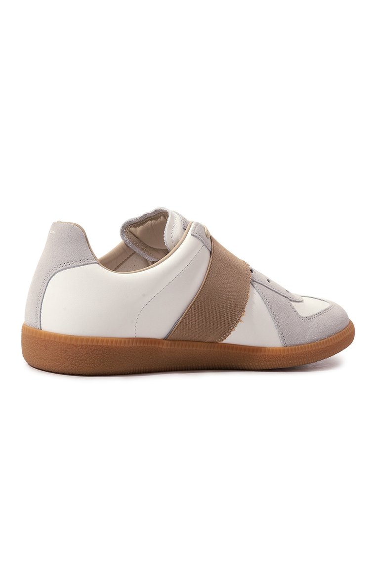 Мужские кожаные кеды replica MAISON MARGIELA белого цвета, арт. S97WS0078/P6843 | Фото 5 (Материал внутренний: Текстиль; Подошва: Плоская; Материал утеплителя: Без утеплителя; Стили: Классический; Материал внешний: Натуральная кожа; Кросс-КТ: Низкие)