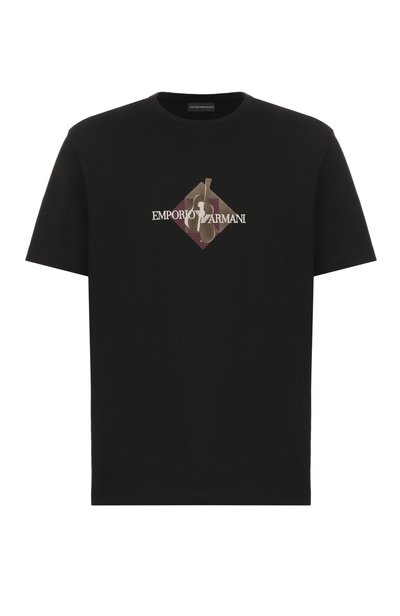Мужская хлопковая футболка EMPORIO ARMANI, арт. EM006924/AF14795