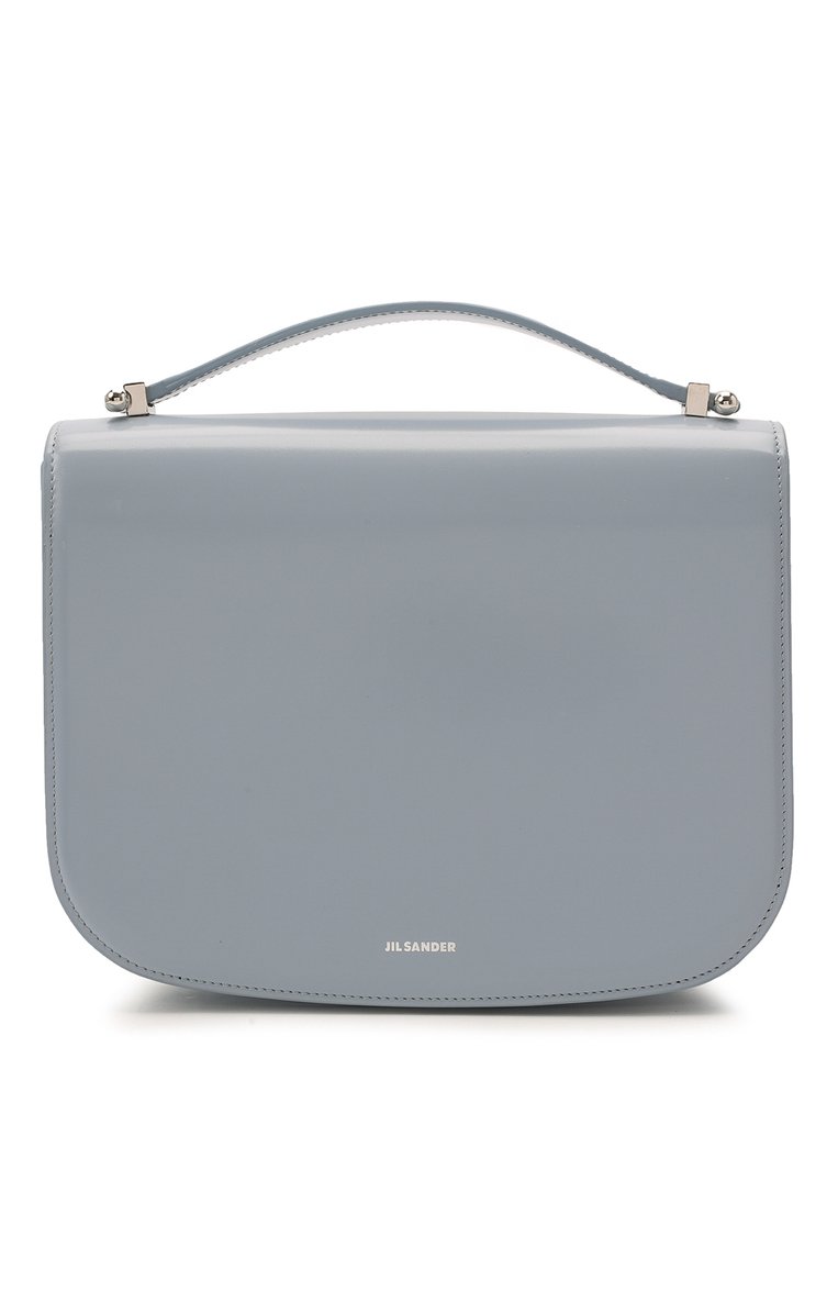 Женская сумка taos JIL SANDER голубого цвета, арт. JSPU853526-WUB00083N | Фото 1 (Размер: small; Ремень/цепочка: На ремешке; Материал: Натуральная кожа; Сумки-технические: Сумки top-handle)