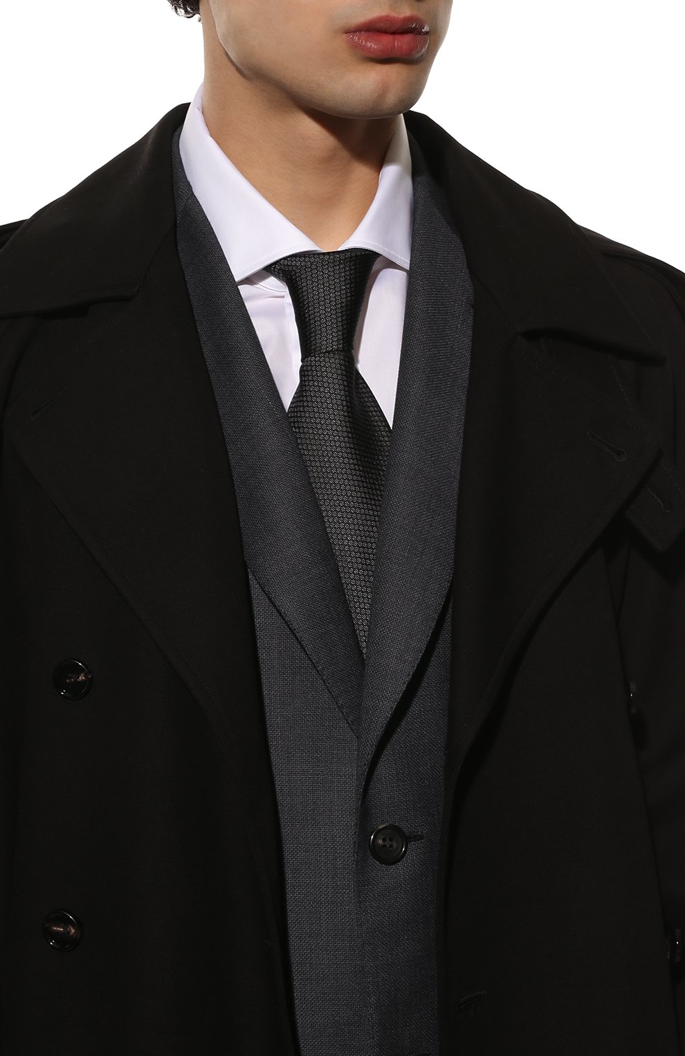 Шелковый галстук TOM FORD темно-серого цвета по цене 23850 руб., арт. 3TF21/XTF, фото 2 Шелковый галстук TOM FORD, арт. 3TF21/XTF, фото 2