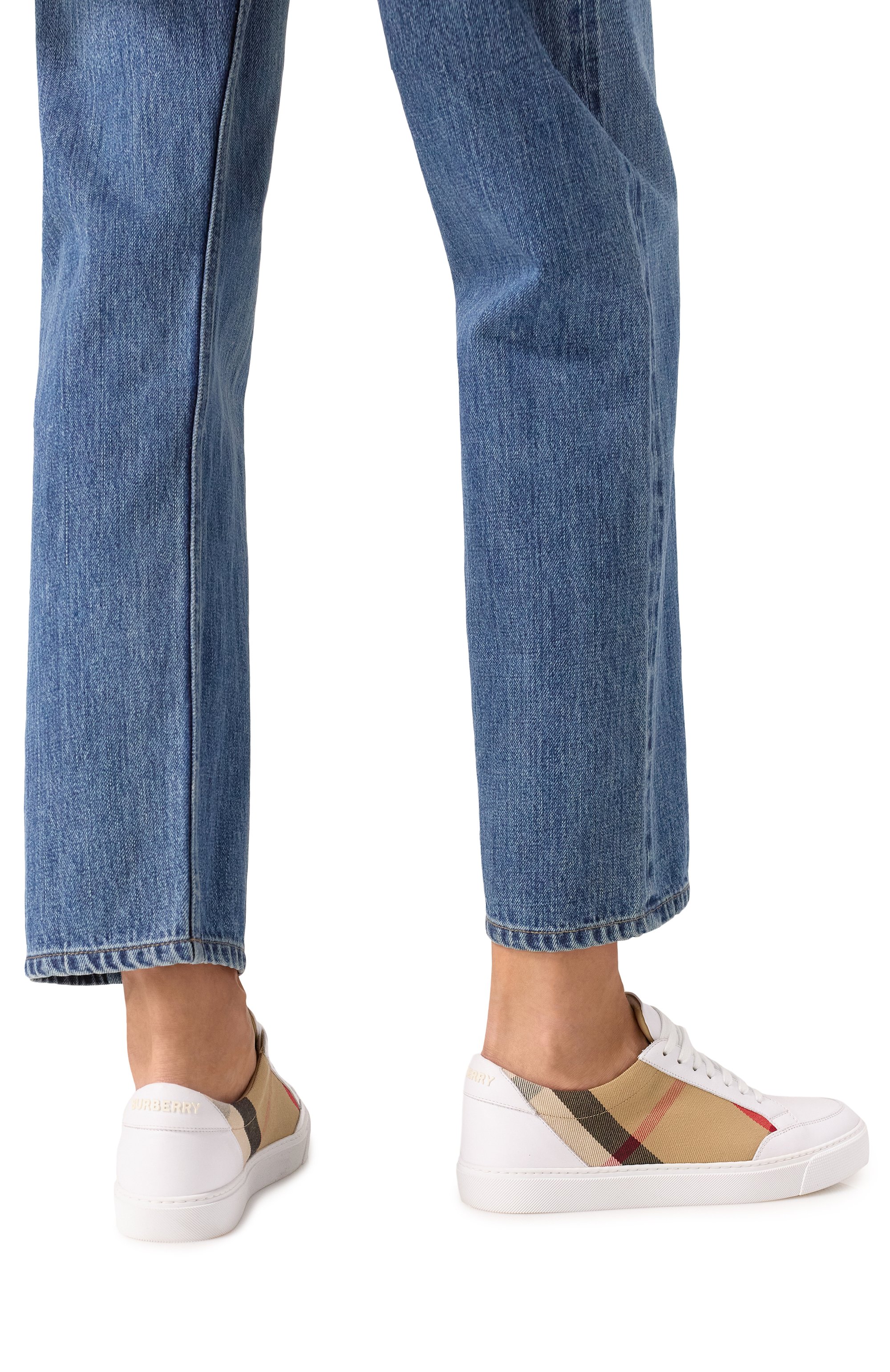 Комбинированные кеды BURBERRY, арт. 8024326, фото 3