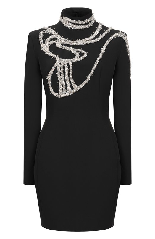 Платье с отделкой стразами и бисером Zuhair Murad FDR25002/CRCA019 Чёрный FDR25002/CRCA019