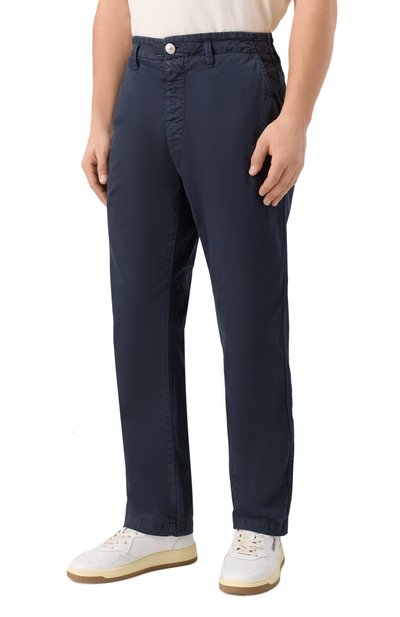Хлопковые брюки STONE ISLAND темно-синего цвета по цене 48300 руб., арт. K1S153100001/S0004, фото 3 Хлопковые брюки STONE ISLAND, арт. K1S153100001/S0004, фото 3