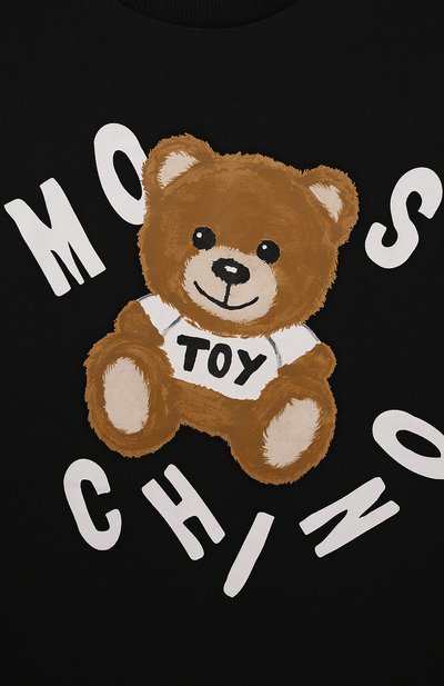 Хлопковая футболка MOSCHINO черного цвета по цене 7820 руб., арт. H0M03U/LAA23/10-14, фото 3 Хлопковая футболка MOSCHINO, арт. H0M03U/LAA23/10-14, фото 3
