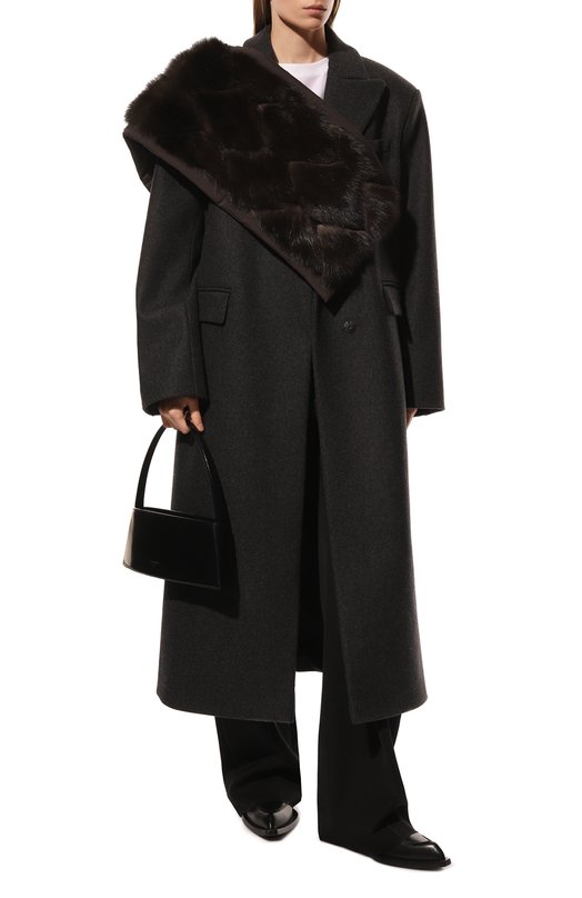 Двусторонний шарф из меха соболя Black Sable BS-004SL Серый  BS-004SL Фото 2