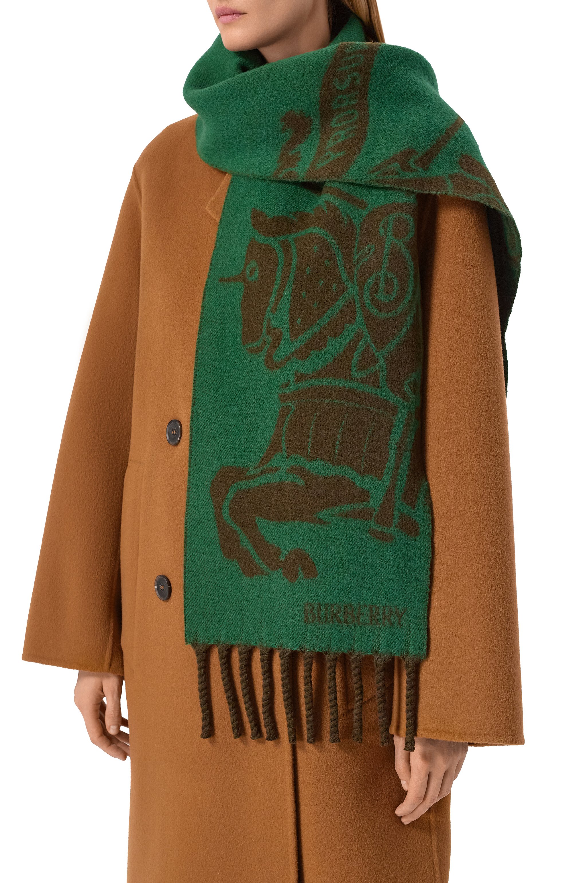 Шерстяной шарф BURBERRY, арт. 8117906, фото 2