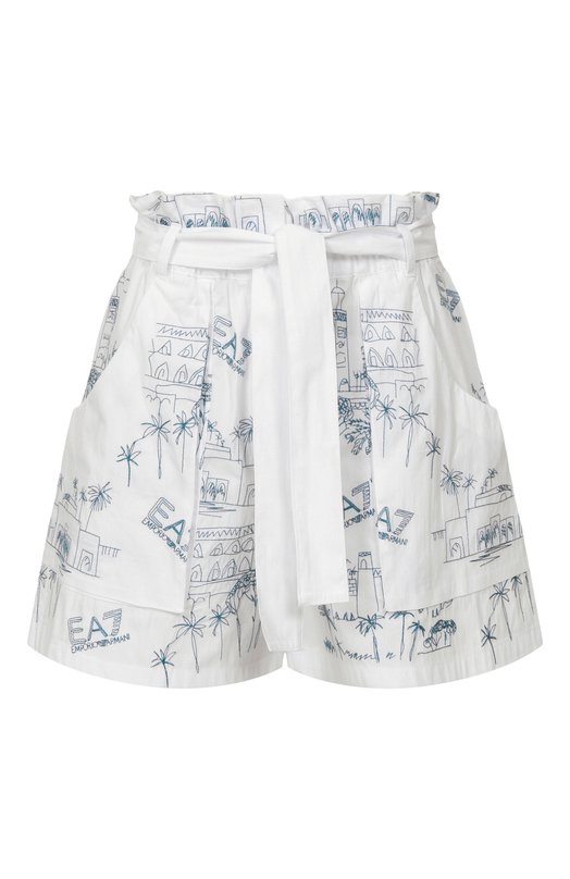 Хлопковые шорты EA7 7W001026/AF21126 Белый 7W001026/AF21126