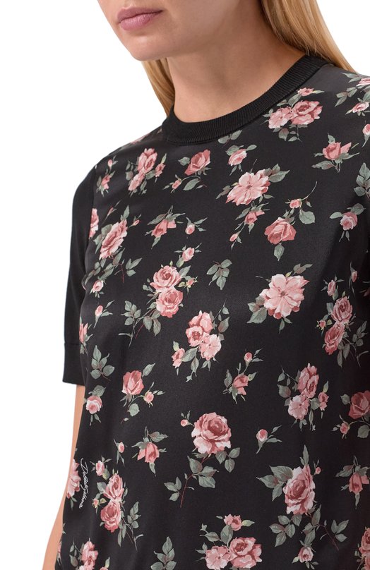 Комбинированный пуловер Dolce & Gabbana FXXBAT/JBS0P Чёрный  FXXBAT/JBS0P Фото 5