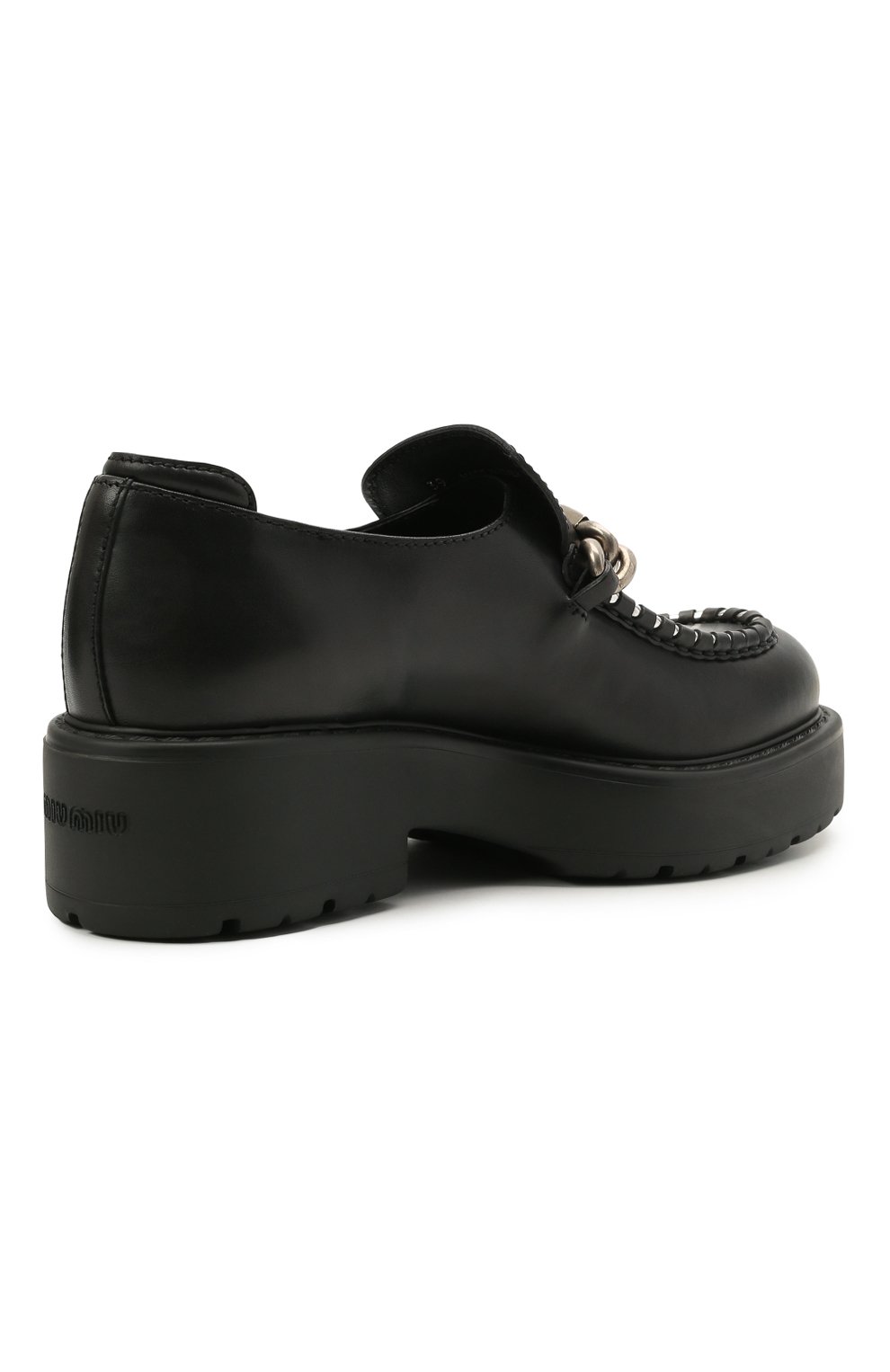 Кожаные лоферы MIU MIU, арт. 5D648D/3ARW, фото 4