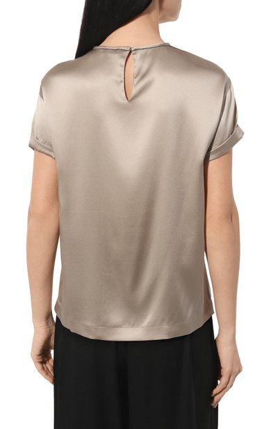 Шелковый топ BRUNELLO CUCINELLI, арт. M0C59B1008, фото 4