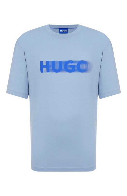 Хлопковая футболка HUGO Blue 50543493 Голубой 50543493
