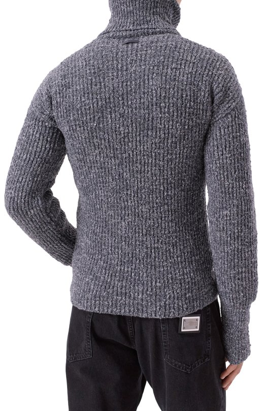 Шерстяной свитер Dolce & Gabbana GXW65T/JFMLE Серый  GXW65T/JFMLE Фото 4