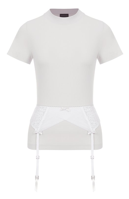 Хлопковая футболка Balenciaga 828869/TNVB2 Кремовый 828869/TNVB2