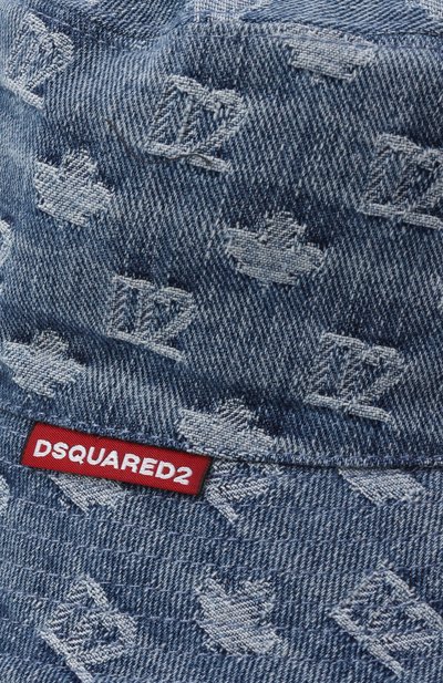 Хлопковая панама DSQUARED2 голубого цвета по цене 49800 руб., арт. HAM0103/10108752, фото 3 Хлопковая панама DSQUARED2, арт. HAM0103/10108752, фото 3