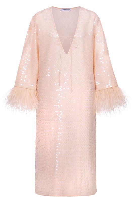 Платье с отделкой пайетками и перьями Leffers 23.52.4.15.27 Розовый 23.52.4.15.27