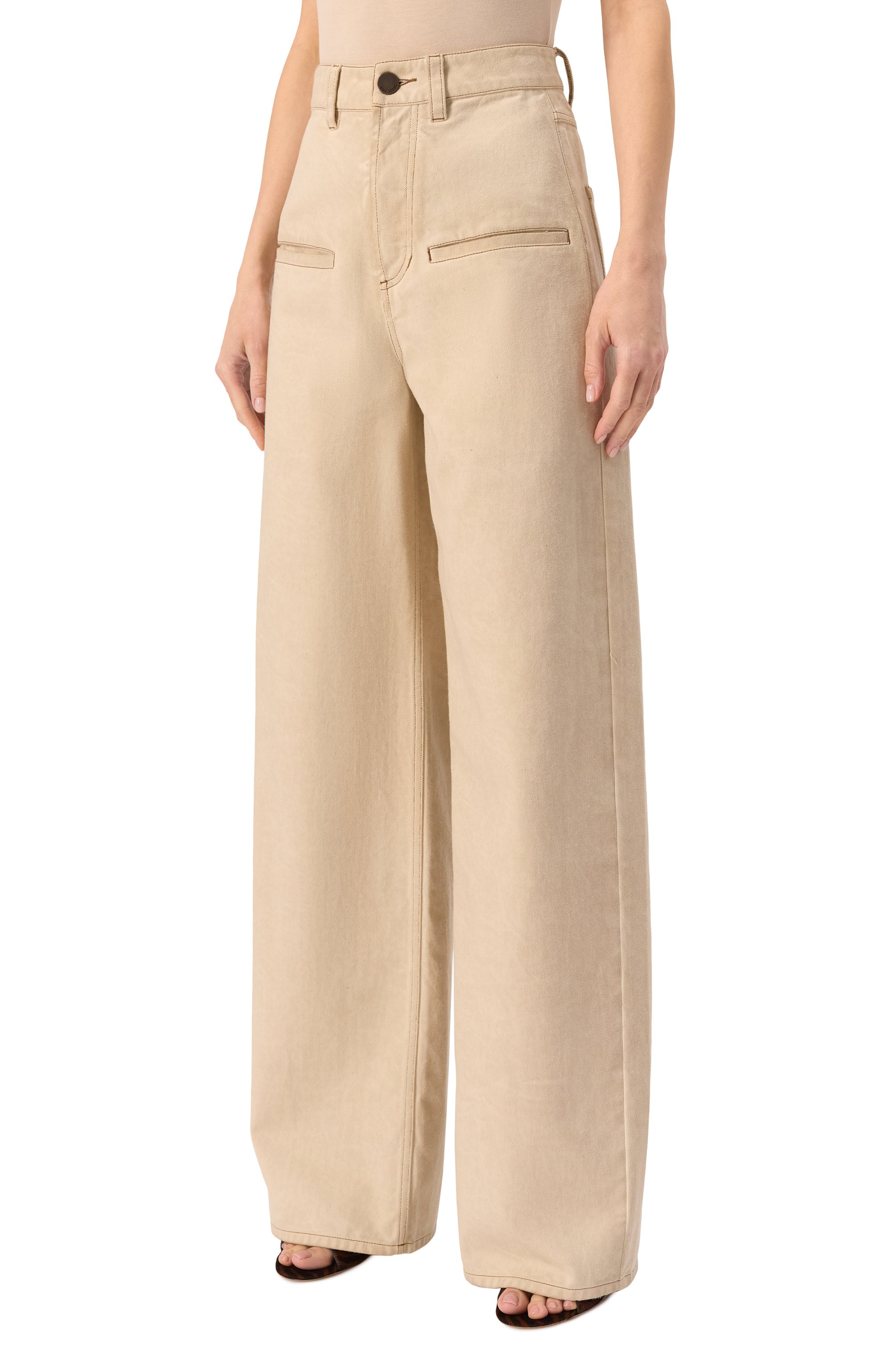 Джинсы UMA WANG бежевого цвета по цене 74250 руб., арт. UW3038/SAMPLE, фото 3 Джинсы UMA WANG, арт. UW3038/SAMPLE, фото 3