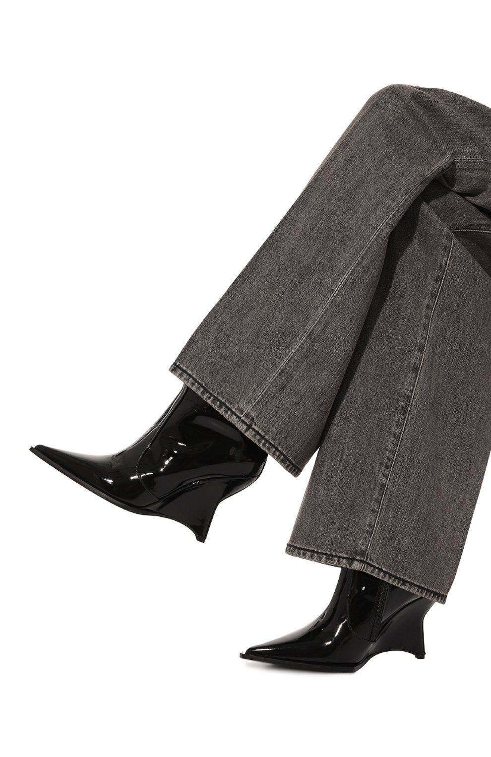 Лакированные ботильоны lady MATTIA CAPEZZANI черного цвета по цене 59950 руб., арт. W440/VERNICE, фото 3 Лакированные ботильоны lady MATTIA CAPEZZANI, арт. W440/VERNICE, фото 3