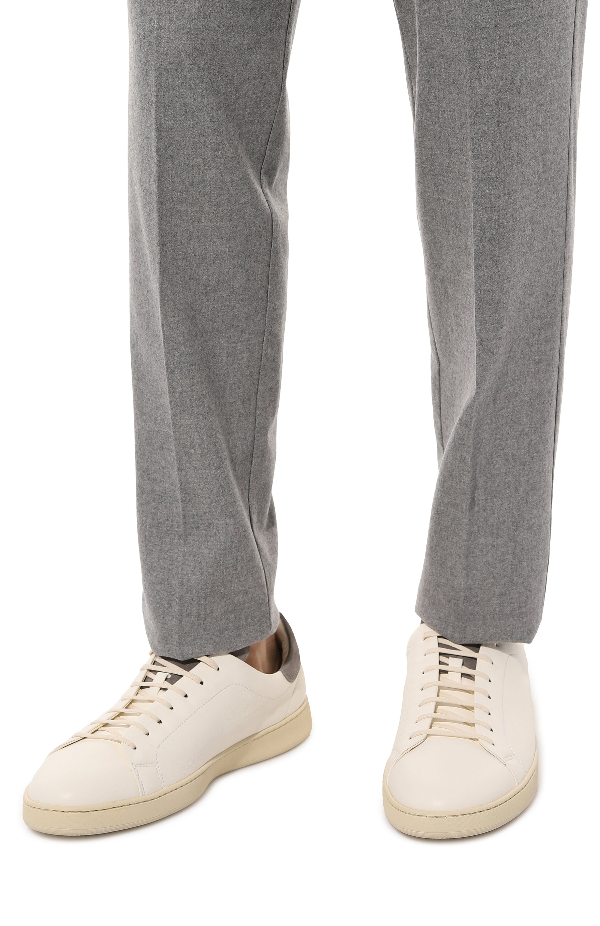 Кожаные кеды KITON, арт. USSA067N01000, фото 3