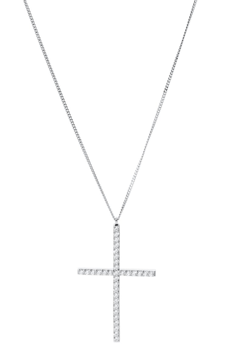 Женская подвеска на цепочке cross LEVASHOVAELAGINA серебряного цвета, арт. cross2/n | Фото 3 (Нос: Не проставлено; Региональные ограничения белый список (Axapta Mercury): Не проставлено; Материал: Металл)