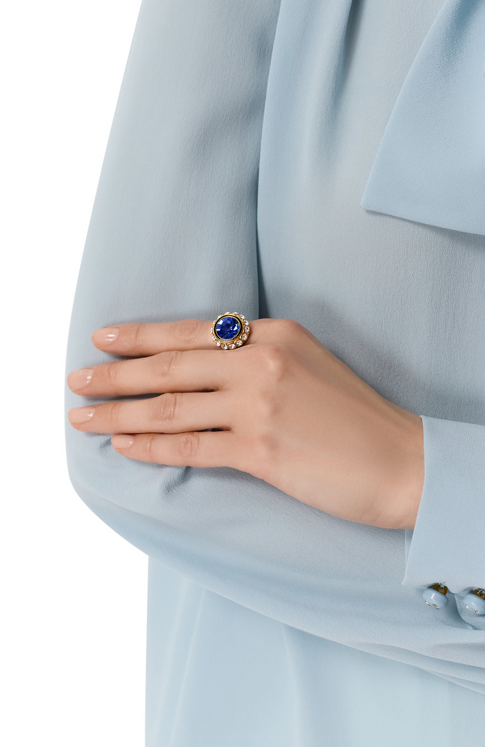 Кольцо VALENTINO темно-синего цвета по цене 46150 руб., арт. 8W0J0AD7/VTI, фото 2 Кольцо VALENTINO, арт. 8W0J0AD7/VTI, фото 2