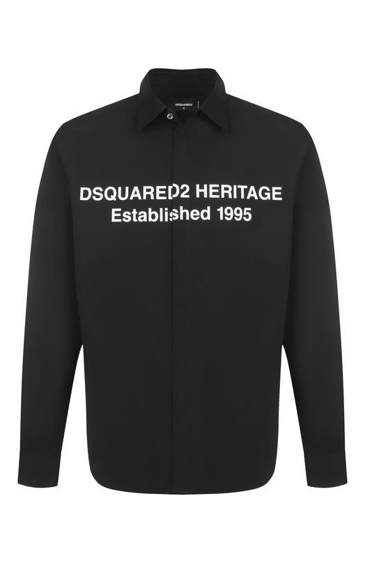 Хлопковая рубашка Dsquared2 S74DM0949/S36275 Чёрный S74DM0949/S36275