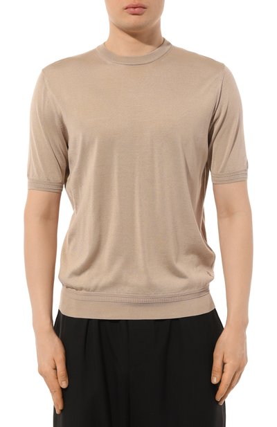 Шелковый джемпер STEFANO RICCI бежевого цвета по цене 92400 руб., арт. K616215G10/F24101, фото 3 Шелковый джемпер STEFANO RICCI, арт. K616215G10/F24101, фото 3