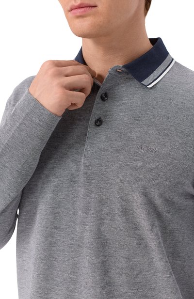 Хлопковое поло BOSS, арт. 50531352, фото 5