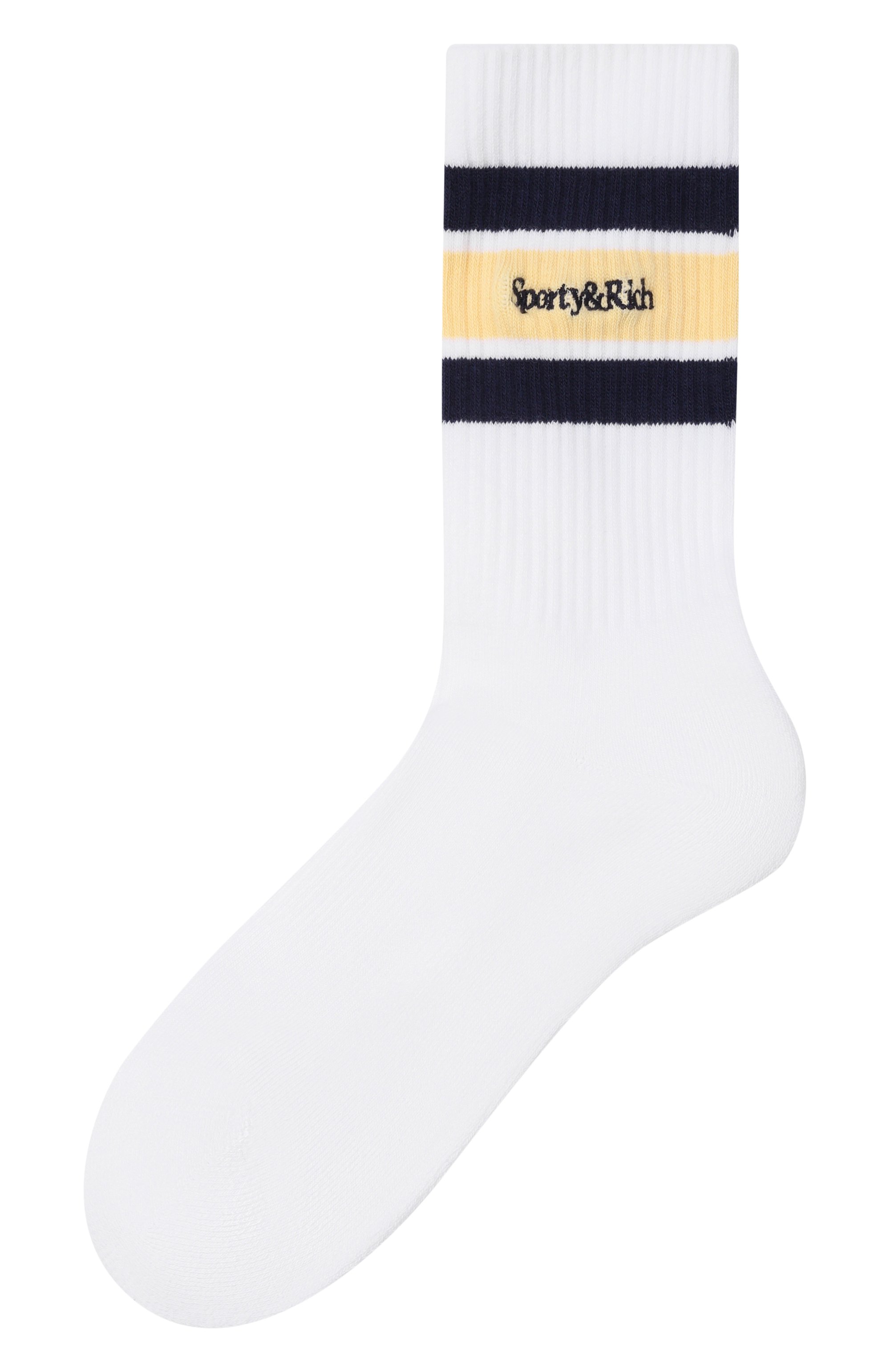 Хлопковые носки SPORTY AND RICH белого цвета по цене 5720 руб., арт. AC00476300WH92, фото 1 Хлопковые носки SPORTY AND RICH, арт. AC00476300WH92, фото 1