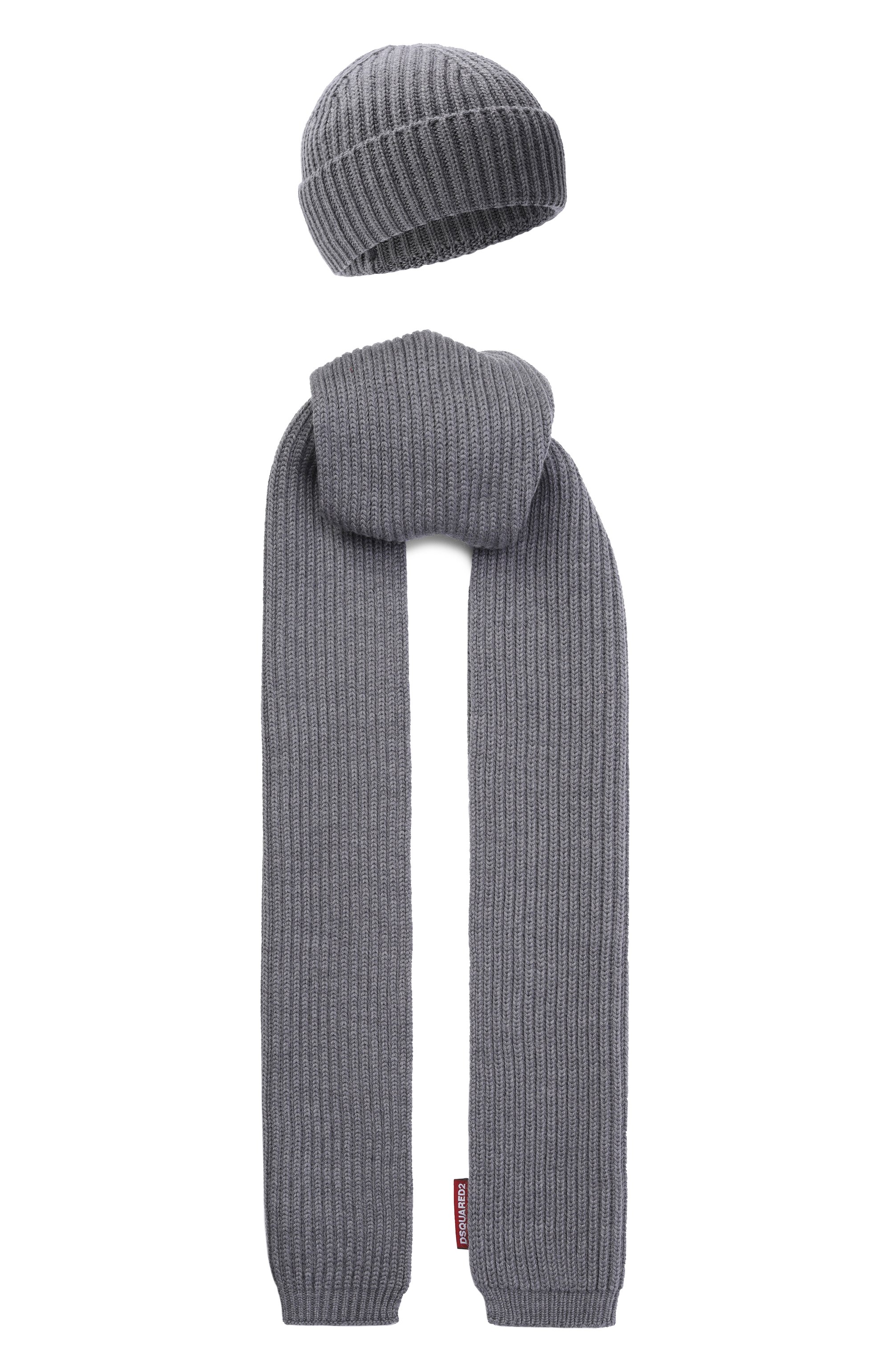 Шерстяной комплект из шапки и шарфа DSQUARED2, арт. GBM0003/01W00001, фото 1