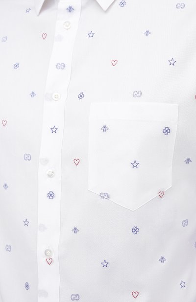 Хлопковая рубашка GUCCI, арт. 625883/ZAEDI, фото 5