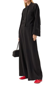Женские кожаные балетки JIL SANDER красного цвета, арт. J15WZ0031/P8175 | Фото 2 (Материал внутренний: Натуральная кожа; Материал внешний: Натуральная кожа; Материал сплава: Проставлено; Драгоценные камни: Проставлено; Подошва: Плоская)