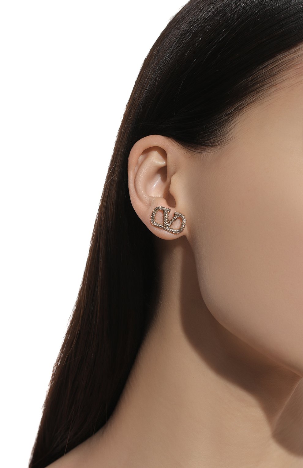 Серьги VALENTINO золотого цвета по цене 49950 руб., арт. XW2J0F85YCW, фото 2 Серьги VALENTINO, арт. XW2J0F85YCW, фото 2