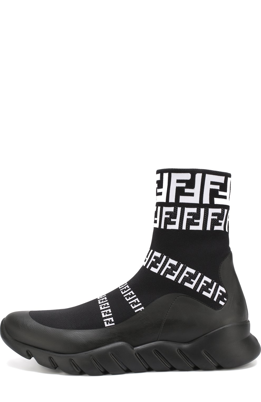 Высокие текстильные кроссовки FENDI, арт. 7E1163 A3XH, фото 3