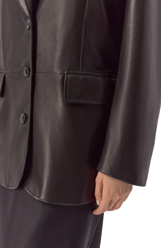 Кожаный жакет MVST M25.1PW.L009/NAPPA CREAM Чёрный  M25.1PW.L009/NAPPA CREAM Фото 5