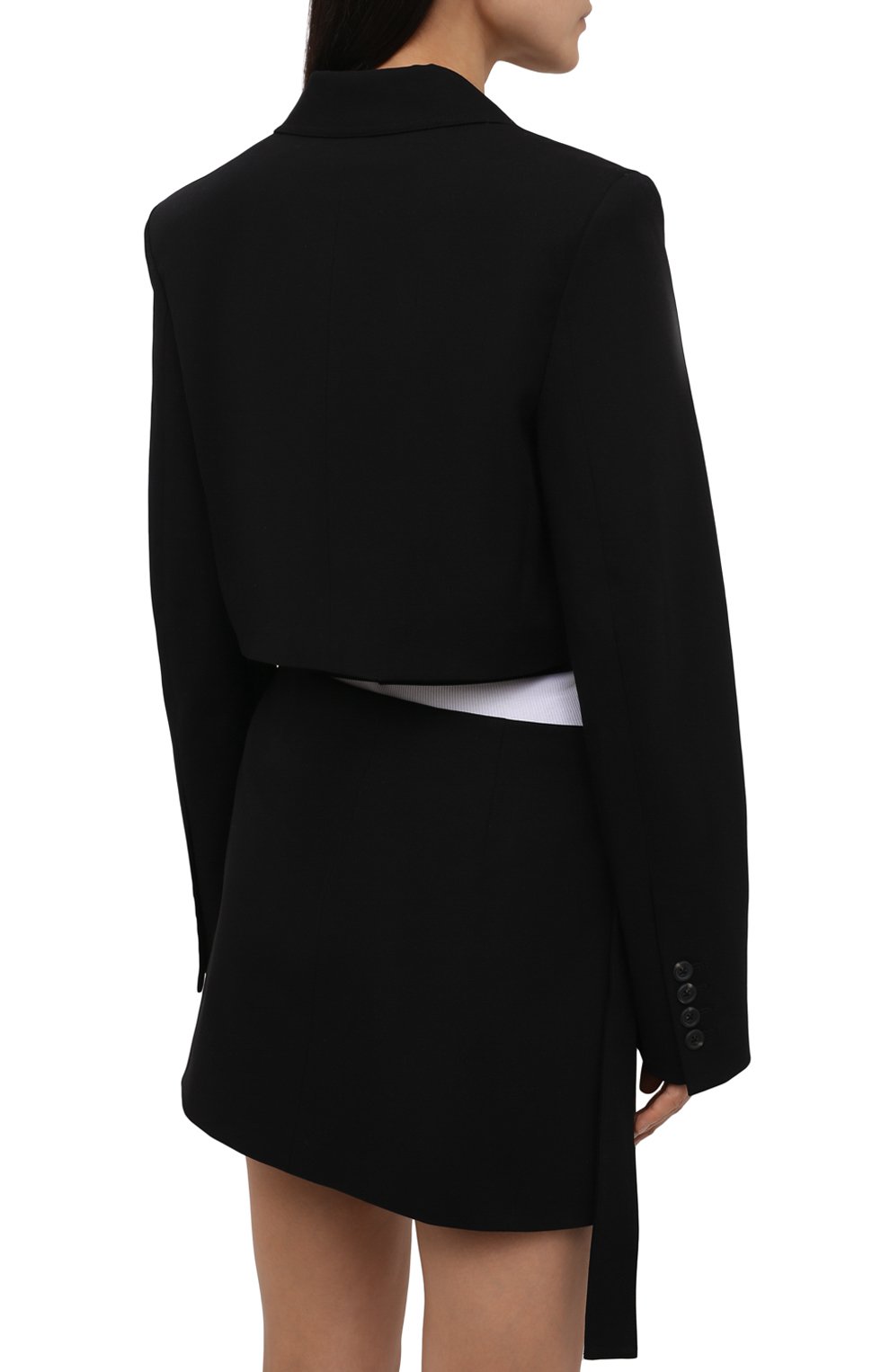 Хлопковый жакет HELMUT LANG черного цвета по цене 66800 руб., арт. L07HW101, фото 4 Хлопковый жакет HELMUT LANG, арт. L07HW101, фото 4