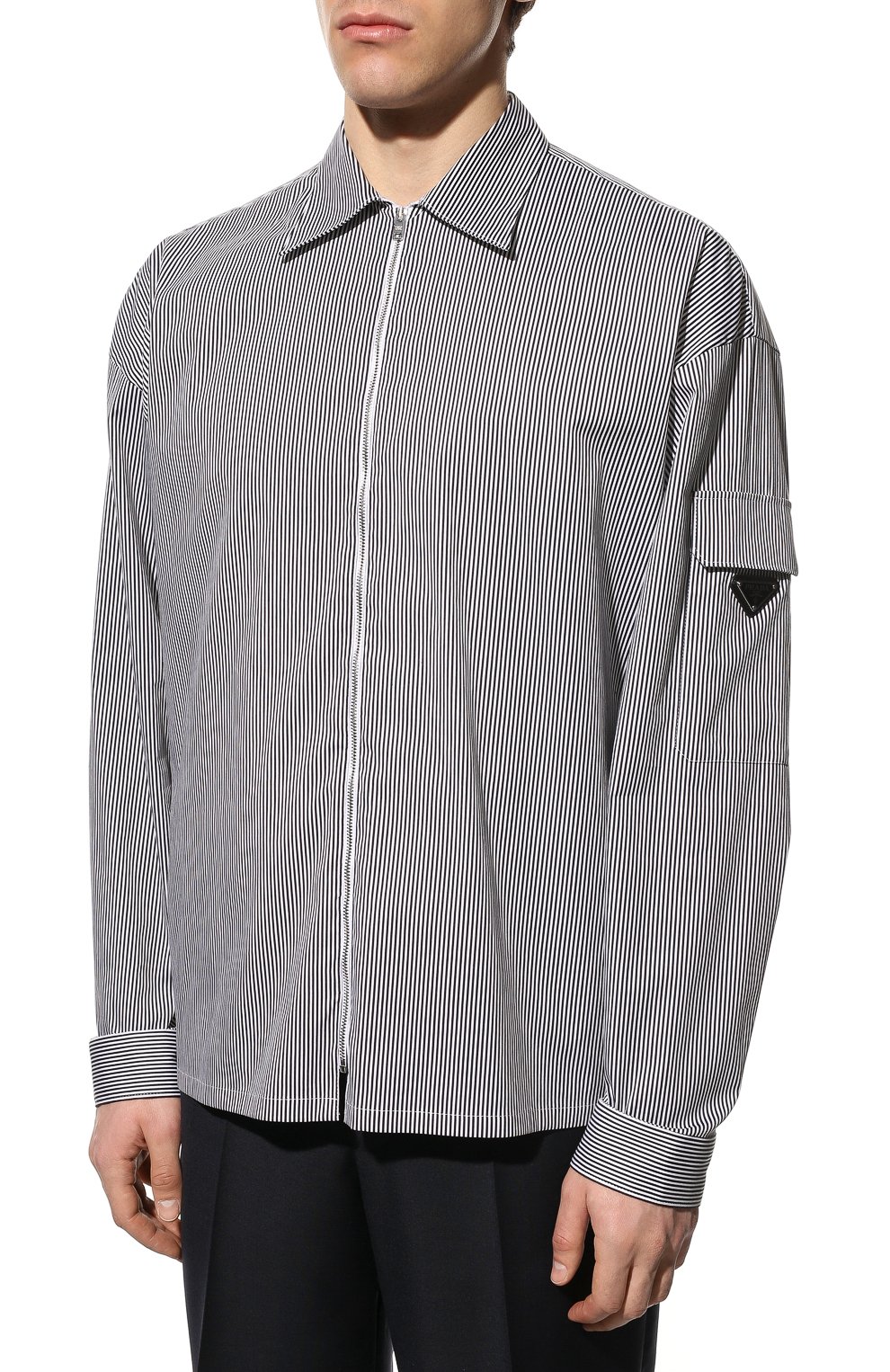 Хлопковая рубашка PRADA, арт. SC588-10G7-F0967-221, фото 3