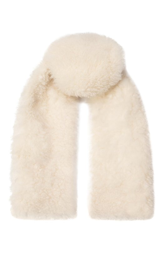 Меховой шарф из овчины Yves Salomon 26WAA620XXMAAG Кремовый 26WAA620XXMAAG