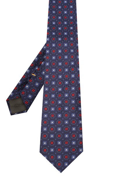 Шелковый галстук CANALI темно-синего цвета по цене 11500 руб., арт. 18/HJ02856, фото 2 Шелковый галстук CANALI, арт. 18/HJ02856, фото 2
